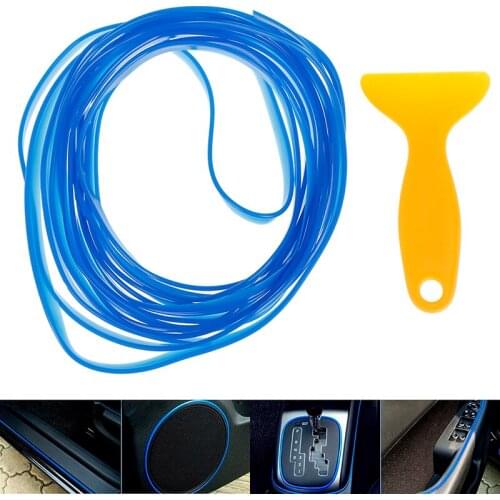 5M Blue flexible car styling interior molding trim decorate strip gap filler kit