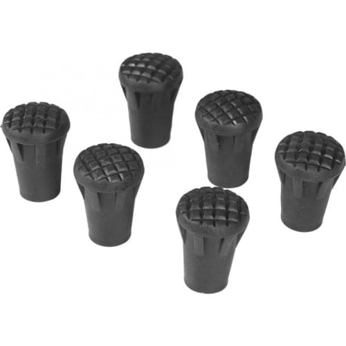 6pcs/Lot Outdoor Hiking Trekking Pole Tips Cap Replacement End Walking Stick Cane Cap Cover Protector Climbing Accessory Kit