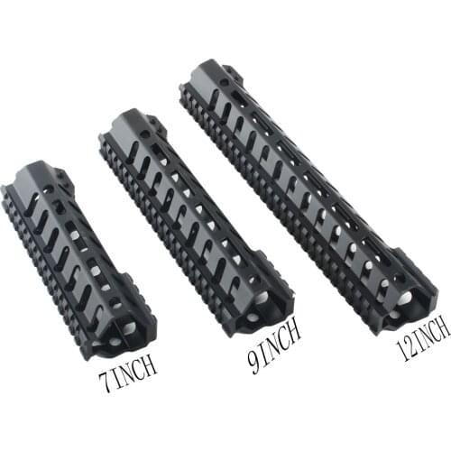 7 9 12 Inch M-LOK Handguard M-lock Quad Rail Picatinny Rail with Steel Barrel Nut for AEG M4 M16 AR15 Rifle Hunting Accessories