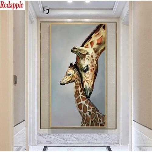 5d diy Diamond Painting Nordic Animal Art Giraffe diamond Embroidery full round Mosaic Diamond cross stitch home decor