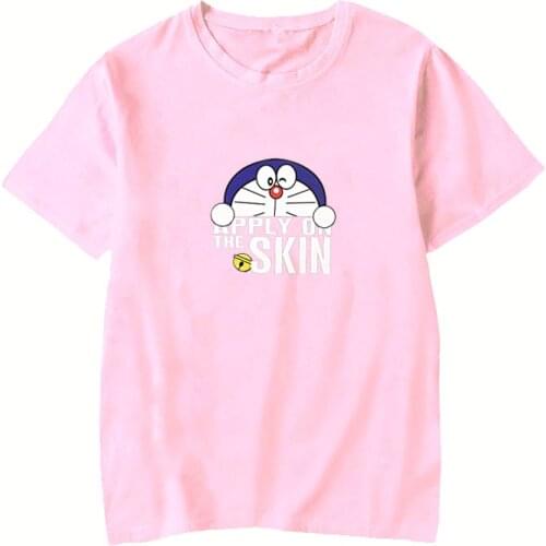 Anime funny Harajuku Top T-shirt Doraemon women clothing short sleeve t-shirt hot sale casual summer t shirt