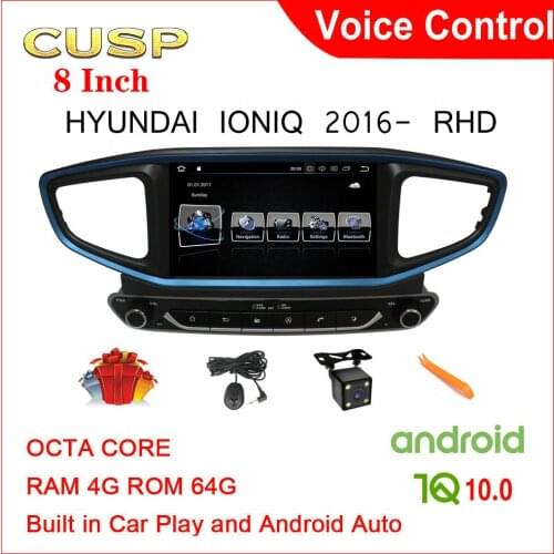 CUSP Android 10.0 Car gps for Hyundai Ioniq 2016 2017 2018 2019 2020 2 Din Car Radio gps stereo Multimedia audio CarPlay Voice
