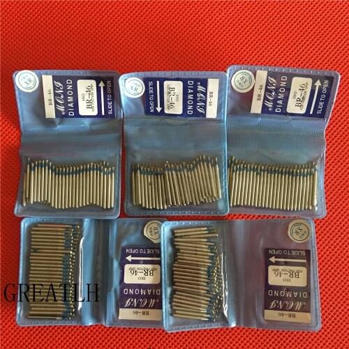 250PCS/5BAGS Dental Diamond FG High Speed Burs for teeth polishing 1.6mm BR