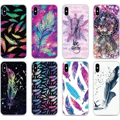 For iPhones 12 Mini 11 Pro XS Max XR X 6 7 8 Plus SE2 SE 2020 Feather TPU Soft Silicone Phone Case For iPod Touch 7 6 5 Cover