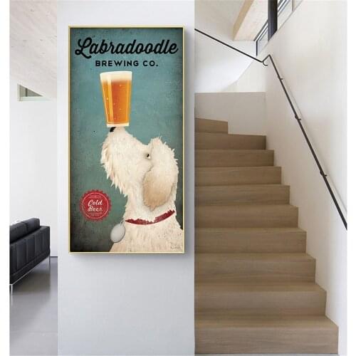 Black Dog Posters and Prints Hanging Wall Art Pictures Cuadros Decoracion Salon Yellow Dog Kids Room Decor Drop Shipping