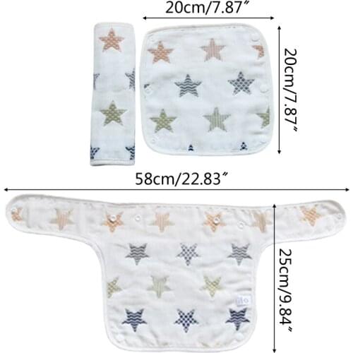 Baby Bib Waist Stool Carrier Protective Cover Pad Universal Infant Toddler Saliva Towel Multi-Function Feeding Burp Cloths