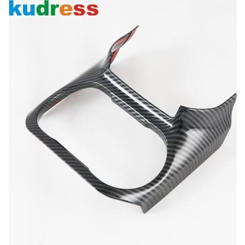 For Subaru Outback 2020 2021 2022 Carbon Fiber Interior Front Water Cup Holder Frame Cover Trim Stickers Car Accessories