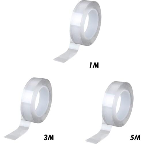 Double Sided Nano Strong Tape Transparent Cleanable al Gadget Transparent No Trace Reusable Waterproof Adhesive Tape