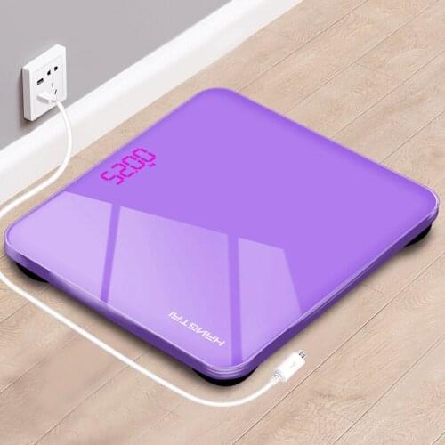 LED hidden screen USB charging household weight scale electronic scale human health weighing meter accurate