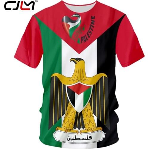 CJLM Funny Print Men T Shirt Mens Clothing All Palestine T-Shirt O-neck Short Sleeve Casual Oversized Graphic Tee Dropship