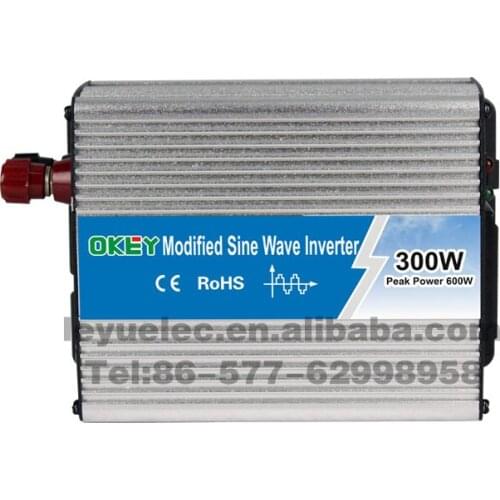 CE off gird low cost 300w 12V to 220V modified sine wave inverter compact volume inverter