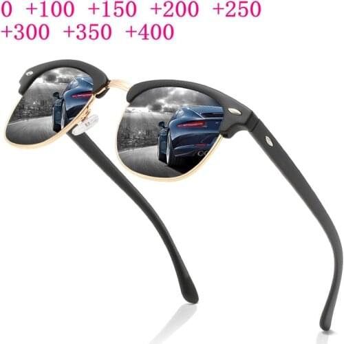 Square Multifocal Sunglasses Men With Diopters Bifocal Metal Square Reading Glasses Fashion Men Women Presbyopia Glasses NX