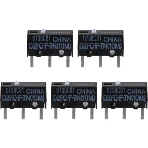 5Pcs Omron Mouse Micro Switch D2FC-F-7N (10M) for Logitech Microsoft Button
