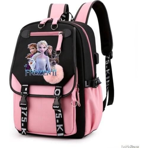 Disney elsa Backpack New Fashion Women Backpack Cartoon Schoolbags For Teenage Girls Women Shoulder Bags Rucksacks Mochilas