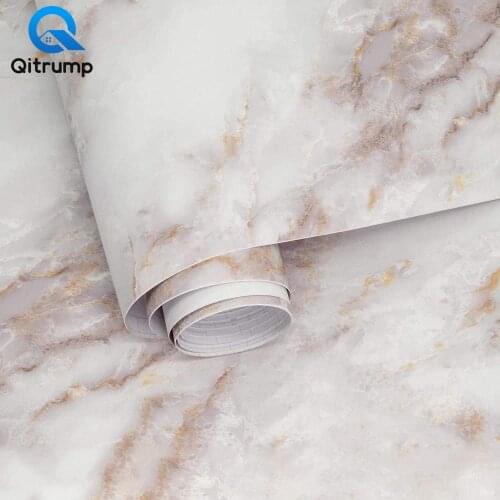 Marble Thicken Wall Stickers Home Decals Self Adhesive Panels Decorative Vinyl Matte Wallpaper for Kitchen Countertop Waterproof