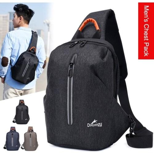 Hot Sale Men Chest Bag Casual Sport Zipper Cross-body Mini Single Shoulder Messenger Bags Luxury Hiking Travel Outdoor Backpack