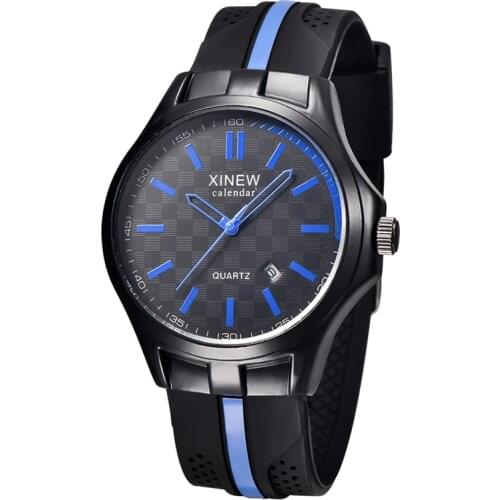 Montre Homme 2259 Mens Brand Watches Fashion Rubber Band Calendar Military Sports Quartz Wristwatches Relogios Masculinos 2020