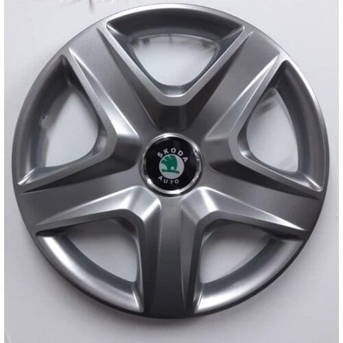 Car Wheel Rim Cover For Skoda R14 Hub Flexible Trim Caps 14 inch 4pcs/set With Emblem Aftermarkt Replacement