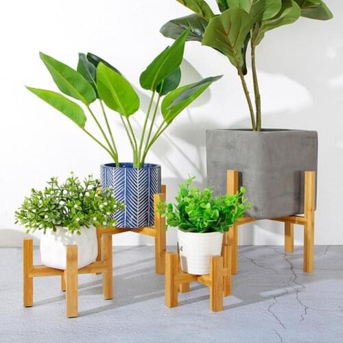 Floor Four-Corner Flower Stand Wood Flower Pot Bonsai Rack Holder Home Garden Indoor Display Plant Bracket Shelf Solid And Safe