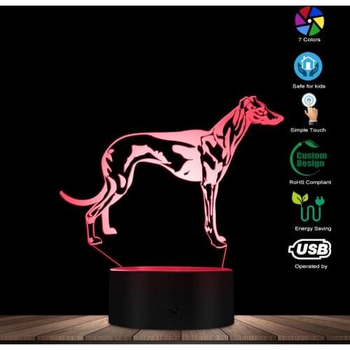 Hungary Vizsla Dog 3D LED Night Light Dog Breeds Color Changing Desk Lamp Decorative Lighting Puppy Sleepy Light Dog Lover Gift