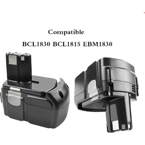 Brand New 18V 6000mah Replacement Li-ion Batteries for Hitachi BCL1830 BCL1815 BCL1820 EBM1830 Rechargeable Power Tools Battery