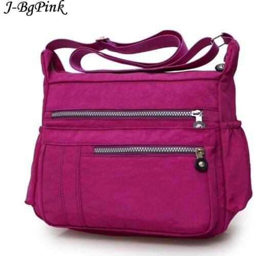 Solid Color Diaper Bag Waterproof Nylon Zipper Mom Maternity Bag for Stroller Multifunctional Travel Women Shoulder Bag 6 Colors