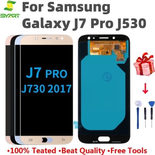 Oled TFT LCD For Samsung Galaxy J7 Pro 2017 J730 J730F LCD Display and Touch Screen Digitizer Assembly with frame
