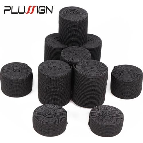 Plussing New Hair Wig Accessories 1.5Cm 2.5Cm 3.5Cm 4Cm Black Elastic Band For Wig/Lace Frontal/Lace Closure Making 1Pcs