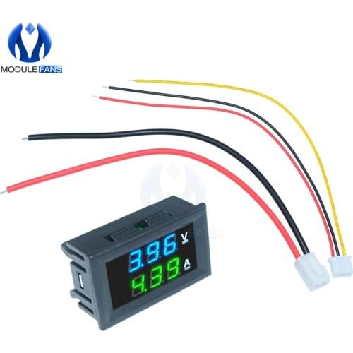 DC 100V 10A Digital Mini Voltmeter Ammeter Panel Voltage Volt Current Meter Tester Dual LED Display Amp Blue Green