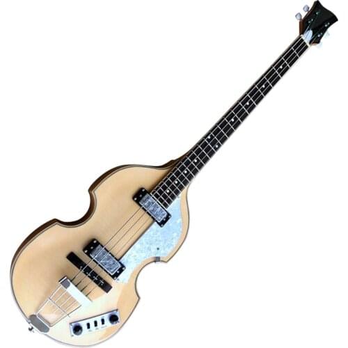 Professional Violin Bass guitar 41inch high gloss natural color violin guitar 4 string flame maple top Music instruments