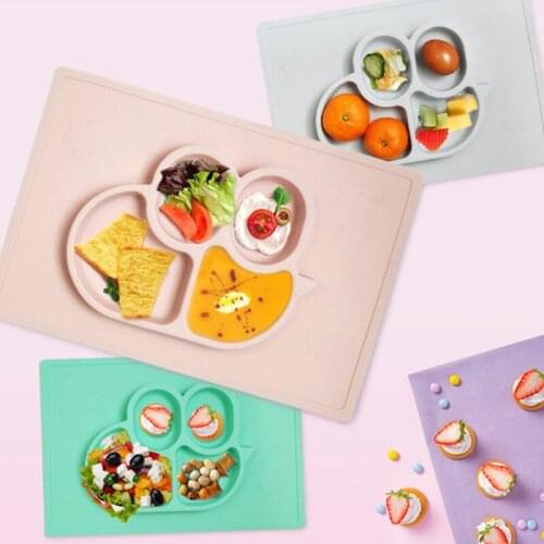 Silicone Board Baby Food Box Silicone Pad Portable Baby Silicone Board Mat Baby Silicone Dinner Plate Household Tableware Dishw