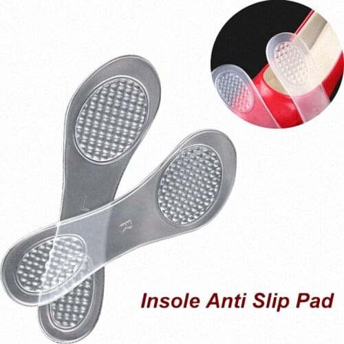 1Pair Silicone Heel Massage Insoles Shoes Pad Transparent Breathable Unisex Healthy Care Women Comfort Anti-Fatigue