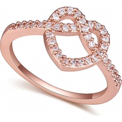 TRACYSWING 2 colors Real Brand AAA Zirconia Micro Inlays Simple Vintagle Fashion Ring for women New Sale heart Th-116269