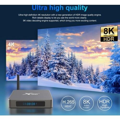 X96 X6 Smart TV Box STB Android 11 RK3566 Quad Core Dual Band 2.4GHz 5.8GHz WiFi Set Top Box 4K Media Player