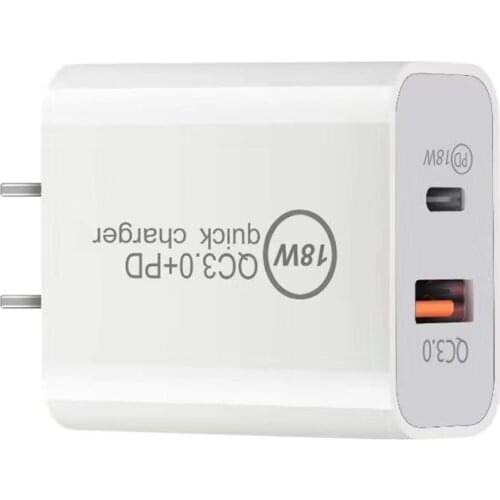 18W Dual PD Charger Quick Charge QC 3.0 USB Charger for iPhone 12 X Xs 8 Xiaomi Phone PD Charger USB C Charger 200Pcs/lot