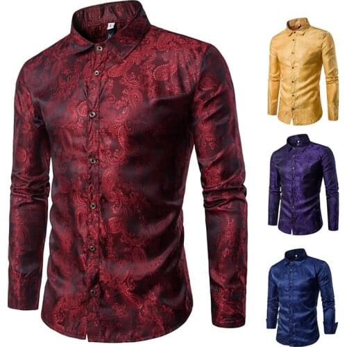 ZHELIN Mens Silk Shirts