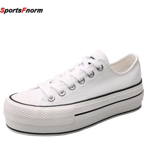 Platform Shoes Womens Canvas White Sneakers 2021 Summer New Classic Girls Flat Shoes Tenis Female Espadrilles Vulcanize Shoe