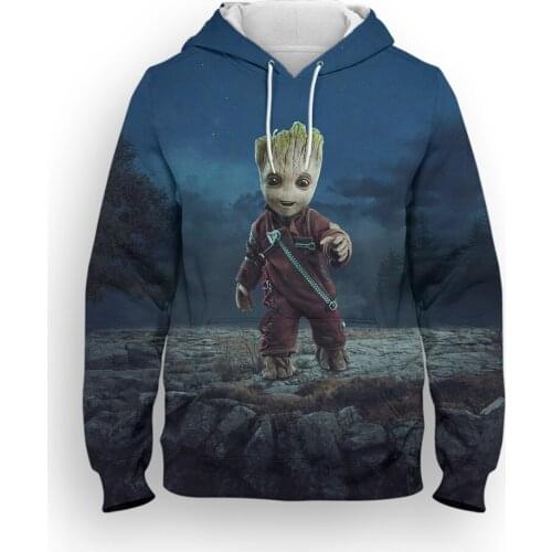 Marvel 3D Print Groot Womens Tracksuit Casual Spring Autumn Men Anime Hoodies Sweatshirt Harajuku Cool Children Clothing