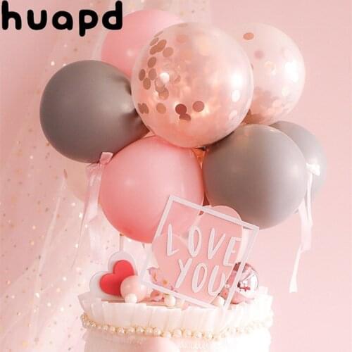 1set5 inch balloon cake plug-in confetti balloon cake topper balloon birthday baby shower for wedding decoration
