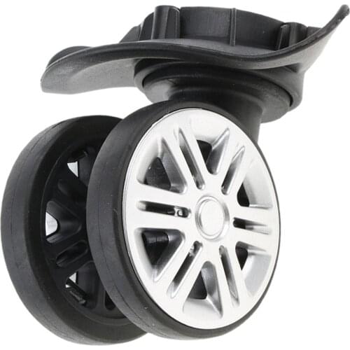 1 Pair A19 DIY Suitcase Luggage Replacement Casters Swivel Mute Dual Roller Wheels for Travelling Bag Travel Suitcase
