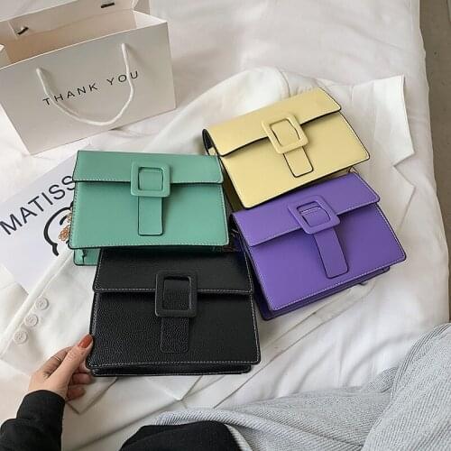 2021 New Fashion Womens Bag Messenger Bag Pu Leather Small Square Bags Ladies Chain Crossboday Bag Designer Handbags
