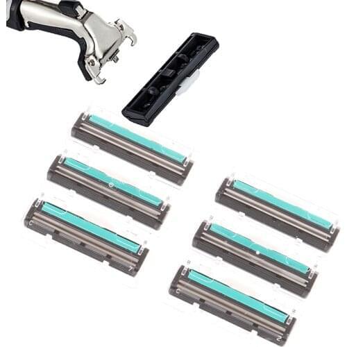 4/6pcs/lot 2 Layer BladesShaver Razor Blades Cassette Shaving Blade for Men(without Razor Handle)