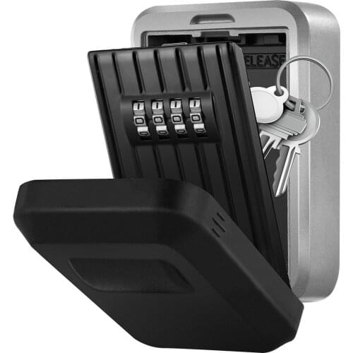 4 Digit Combination Key Lock Box Wall Mounted Key Safe Box Storage Case Organizer Waterproof Resettable For Home Office School