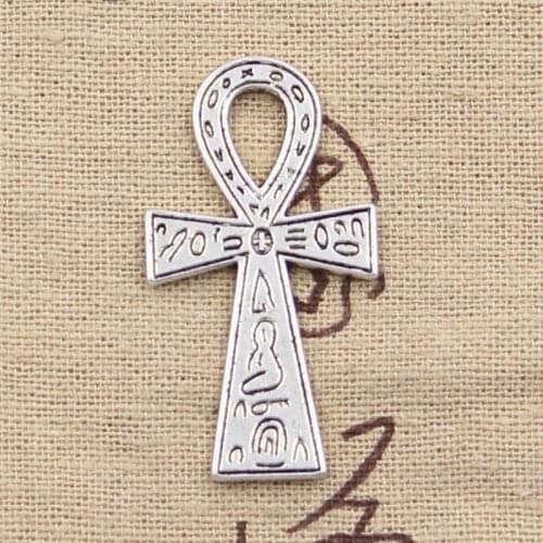 6pcs Charms Egyptian Ankh Life Symbol 39x21mm Antique Making Pendant fit,Vintage Tibetan Silver color,DIY Handmade Jewelry