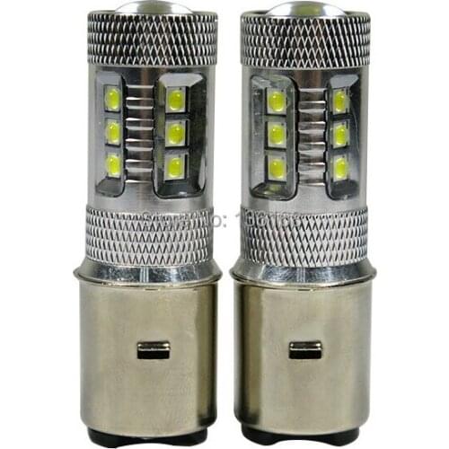 Free Shipping 2PCS X BA20D Led light bulbs for cars Interior led lights Led light car BA20D 80w cree chip car led light bulbs