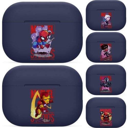 Captain America For Airpods pro 3 case Protective Bluetooth Wireless Earphone Cover Air Pods airpod case air pod cases Navy