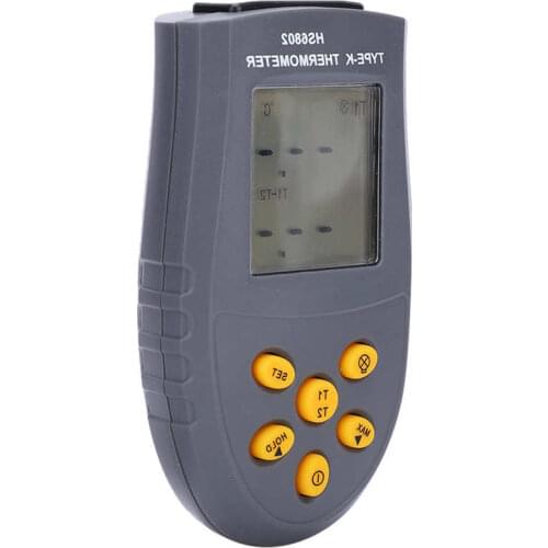 HS6802 Digital Thermometer Meter Dual-Channel LCD Display Temperature Measuring Equipment
