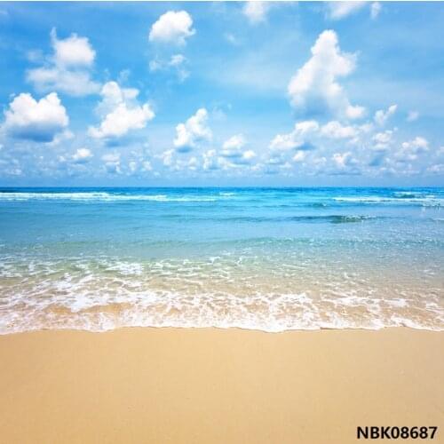 Tropical Sea Beach Sand Shell Coral Blue Sky Summer Holiday Baby Pet Scene Photographic Backgrounds Photo Backdrops Photo Studio