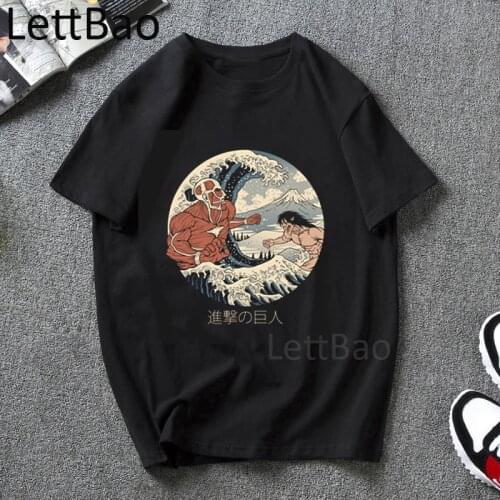 Anime T-shirts Attack on Titan The Great Titans Streetwear Harajuku Women Short-Sleeve T Shirt Fashion Short Sleeve Tops Clothes