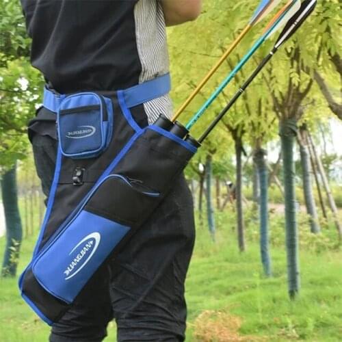 Archery Arrow Quiver 3 Tubes Adjustable Belt Back Quiver Arrow Bag For Recurve Compound Bow Archery Shooting